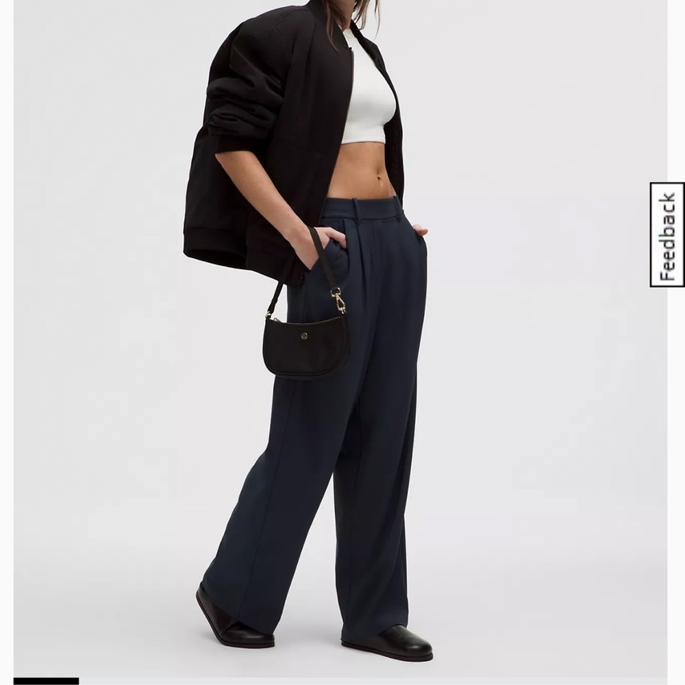 Lululemon Navy High Rise Wide-Leg Daydrift Pants